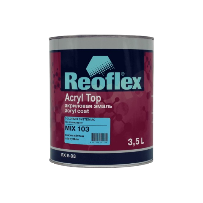 Reoflex 103 MIX Acrylic enamel 4+1, Oxide yellow, 3.5l RX E-03-103-3500 – buy in Kant | carpaint.kz