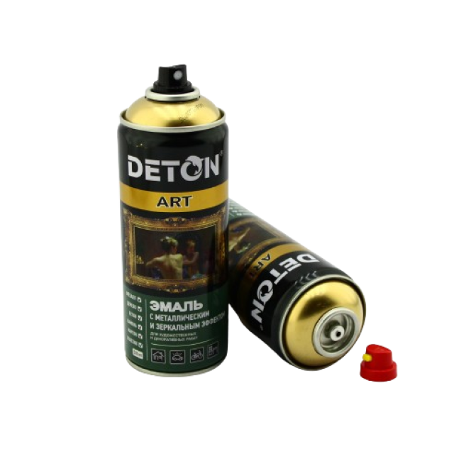 DETON ART - Эмаль металлик - Золото-Хром - Аэрозоль, 520 мл DTN-A70690 – купить в Кант | Deton | carpaint.kz
