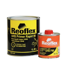 Reoflex 2К Грунт UHS Акриловый 4+1 Черный + Отвердитель, 0,8л+0,2л