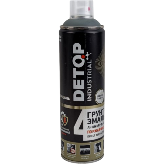RAL 7005 DETOP №4 - Тот басуға арналған эмаль 3-і 1-де - Сұр түсті - Аэрозоль DTI-A07718 – Кантда сатып алу | Detop | carpaint.kz