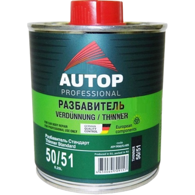 Autop AUTOP 50/51 - 标准丙烯酸稀释剂 - 罐子，0.25l ATP-TR50/51-025 图片 – 坎特 | carpaint.kz
